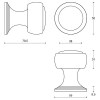 Pomo Puerta Entrada Bosco LZ200V Inox Brillo