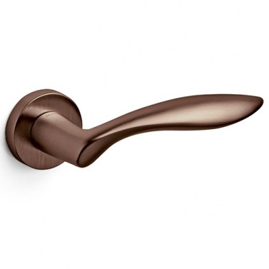 Juego Manivelas con Roseta Onda Bronce Satinado