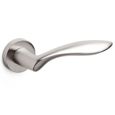 Juego Manivelas con Roseta Onda Inox Satinado