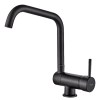IBERGRIF Grifo Cocina Caño Alto M22106B Abatible Negro Mate