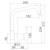 IBERGRIF Grifo Cocina Caño Alto M22106B Abatible Negro Mate