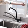 IBERGRIF Grifo Cocina Caño Alto M22106B Abatible Negro Mate