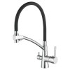 IBERGRIF Grifo Cocina Caño Alto M22128-2 Osmosis Cromo Brillo y Negro