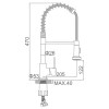 IBERGRIF Grifo Cocina Extraíble M22143B Negro Mate
