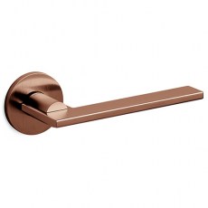 Juego Manivelas con Roseta Open Cobre Satinado