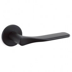 Juego Manivelas con Roseta Paddle Negro Mate