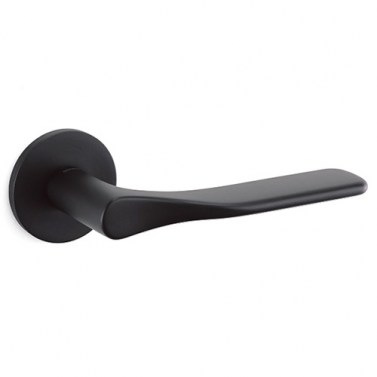 Juego Manivelas con Roseta Paddle Negro Mate