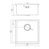 IBERGRIF Fregadero M84040 40x40 cm Inox