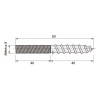 Tornillos y Tacos - Tornillo Espárrago Doble Rosca M8x80 mm Zincado