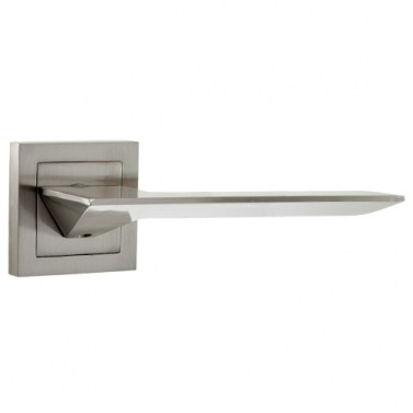Manivelas con roseta - Juego Manivelas con Roseta Cuadrada MA06173 Aluminio Níquel Satinado
