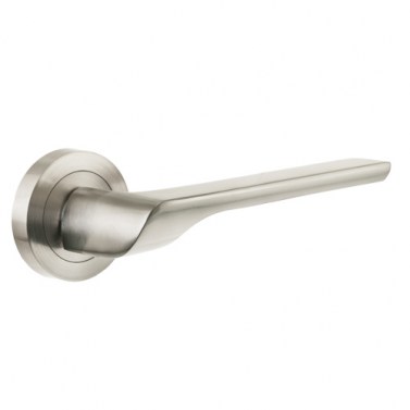 Manivelas con roseta - Juego Manivelas con Roseta Pisa Aluminio Níquel Satinado