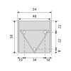Herraje para mueble - Chapa para Colgador MC/3 Zincado
