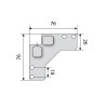 Herraje para mueble - Colgador Escuadra Doble MC-4 Zincado