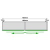 Murano Inline Coplanar SYSKOR 2 Puertas 1600 mm