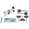 Cilindro Seguridad TX80 con Botón 30x30 Níquel Leva Corta