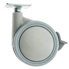 Ruedas - Rueda Sirio D75 Nylon con Pletina y Freno