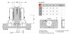 Bisagra BYP Acodada Ø40 mm 95º Ejes 52 mm con Pistón Antracita