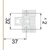Base Bisagra BYP Regulable Antracita H=2