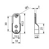 Soporte Lateral Oval Negro Mate