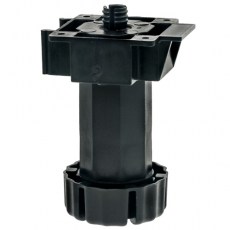 Patas y niveladores - Pata Cocina Regulable 100 a 140 mm Octogonal Negro