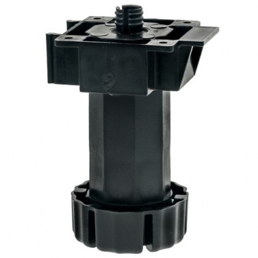 Patas y niveladores - Pata Cocina Regulable 100 a 140 mm Octogonal Negro
