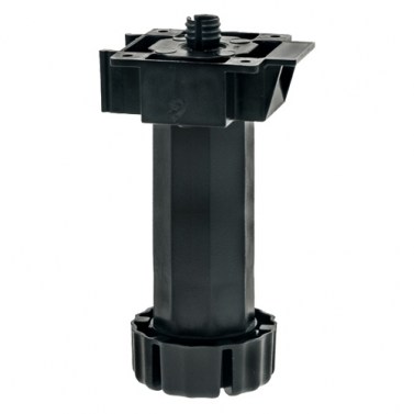 Patas y niveladores - Pata Cocina Regulable 140 a 190 mm Octogonal Negro