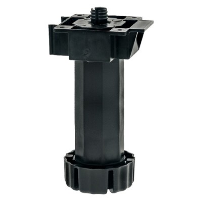 Patas y niveladores - Pata Cocina Regulable 140 a 190 mm Octogonal Negro