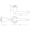 Juego Manivelas con Roseta Cone OH101-G PVD Negro Mate