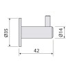 Perchas - Percha P1 Inox Mate