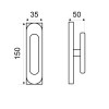 Fallebas y Cremonas para Ventanas - Falleba Ventana de Sobreponer P700 Cuero