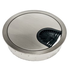 Iluminación - Pasacables Redondo Zamak Níquel Satinado