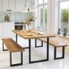 Patas y niveladores - Juego Patas para Mesa H710 Negro Mate