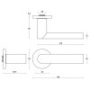 Juego Manivelas con Roseta ARC PBA101-G Inox Mate