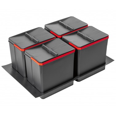 Bandeja Cubo Basura AxiSpace 900 con 4 Cubos
