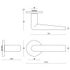 Juego Manivelas con Roseta INC PBI100-G Inox Mate
