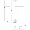 Juego Manivelas con Placa INC PBI100P236SFC Negro Mate