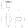 Juego Manivelas con Roseta INC PBI103-G Inox Mate