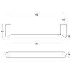 Tirador Mueble INC PBI16 160mm PVD Negro Mate