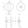Condena Descondena con Roseta INC PBIWC53 Inox Mate