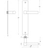 Juego Manivelas con Placa One PBL15P236SFC Negro Mate