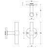 Juego Manivelas con Roseta One PBT15/50 Inox Mate