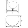 Herraje para cabinas sanitarias - Soporte Tubo Cabina Pared Frontal Inox