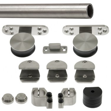 Juego Puerta Corredera Completo Madera PC06448 Inox