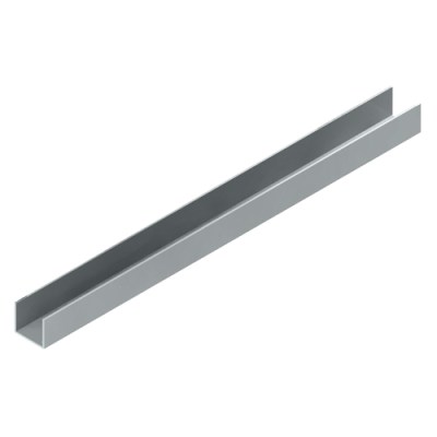 Corredera y kit para armario - Perfil Horizontal en U para Puertas de 10mm