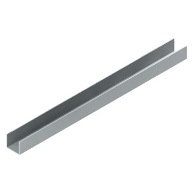 Corredera y kit para armario - Perfil Horizontal en U para Puertas de 16mm