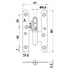 Pernios de H - Pernio 405 Acero 80x41mm