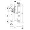 Pernios de H - Pernio 405 Latón 95x52mm