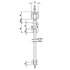 Estructuras metálicas - Juego de Pinzas Puerta Corredera Vidrio 80 Kg Plata