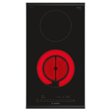 Vitrocerámicas - BOSCH Encimera Vitrocerámica PKF375FP2E Domino 2 Zonas Cristal Negro