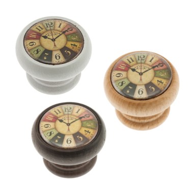 Pomos mueble - Pomo Retro 450 Madera Reloj